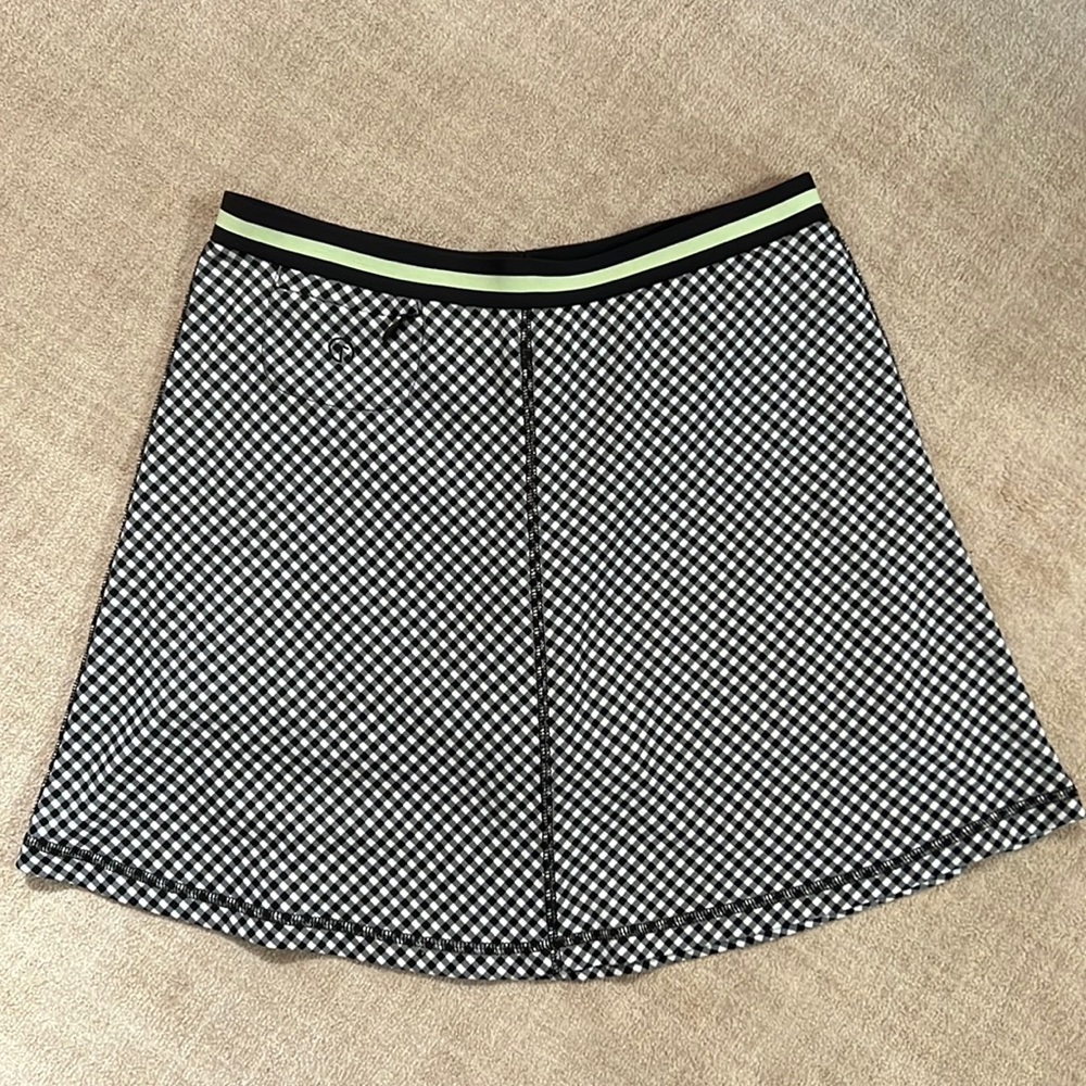 T by Talbots gingham check skort | M